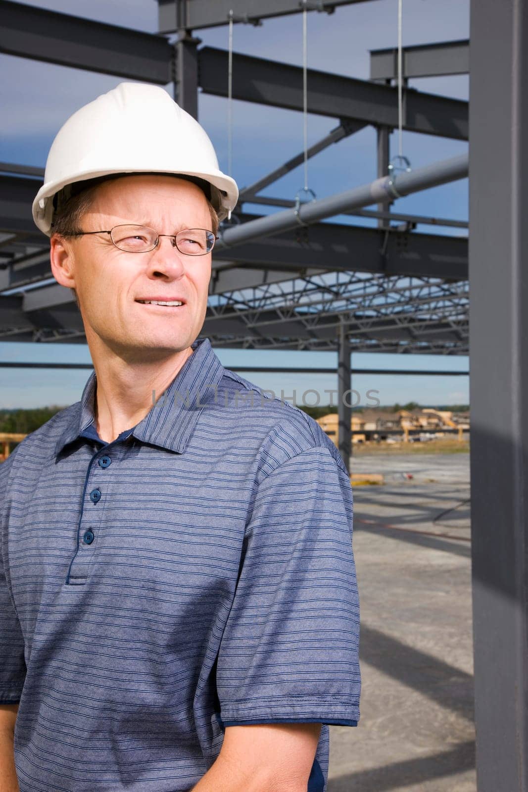 Architect on construction site