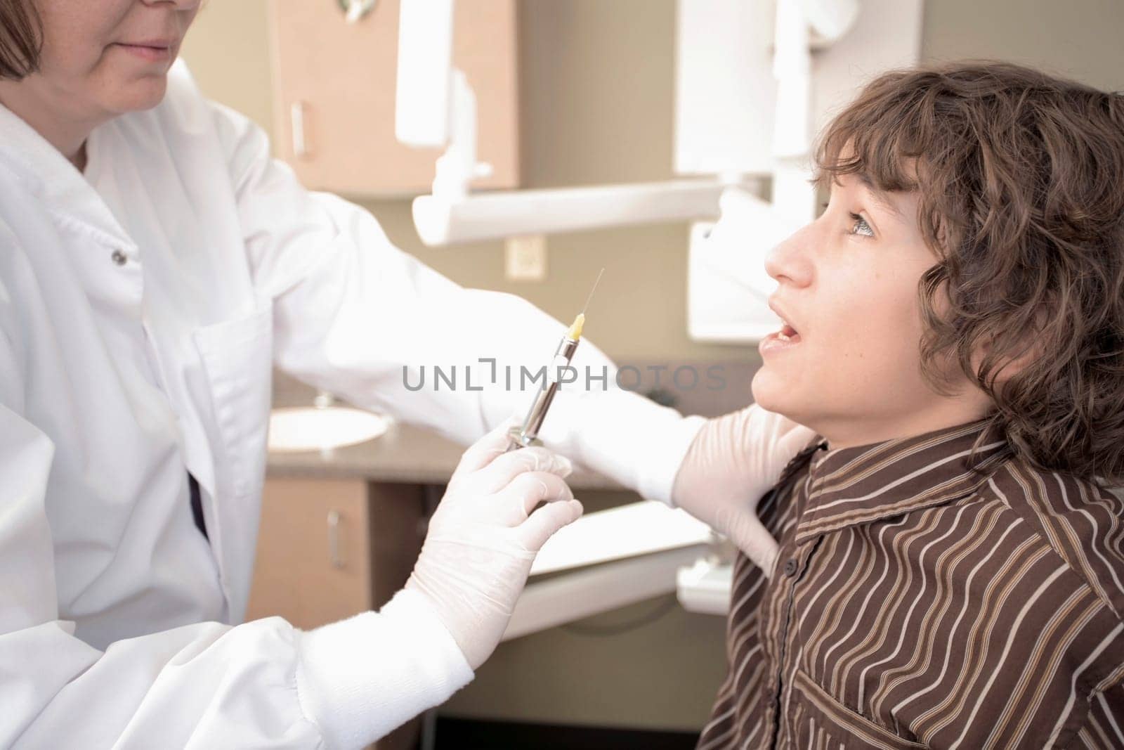 Boy about to get needle
