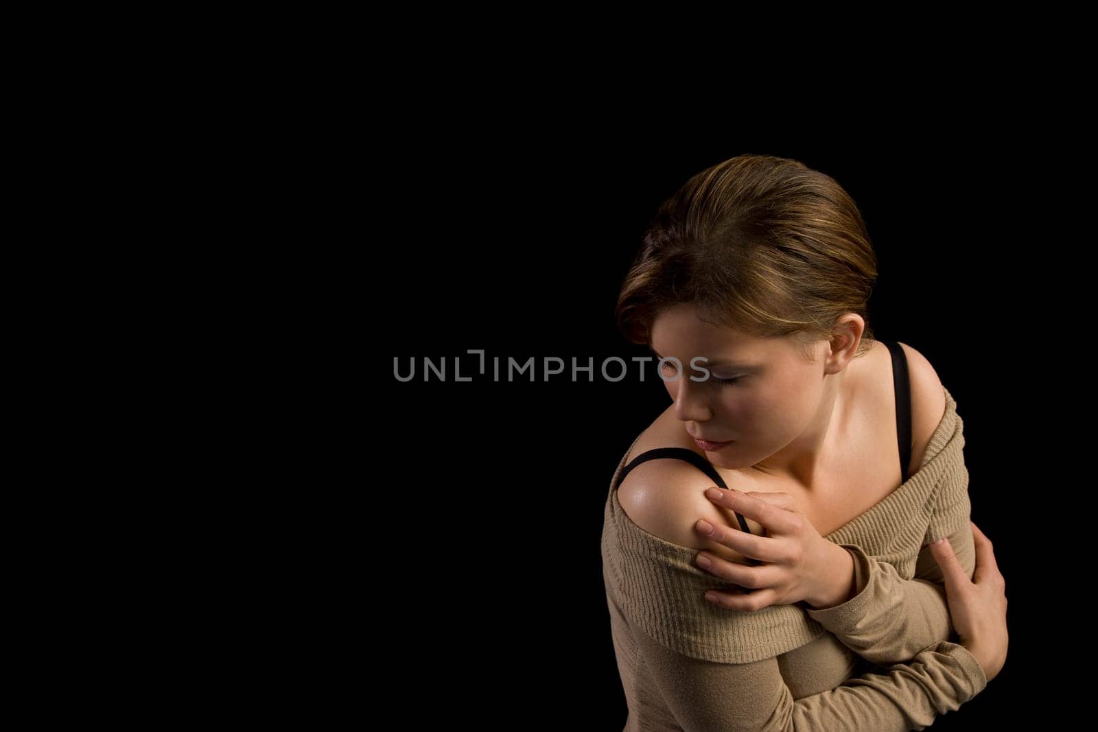Woman turning away
