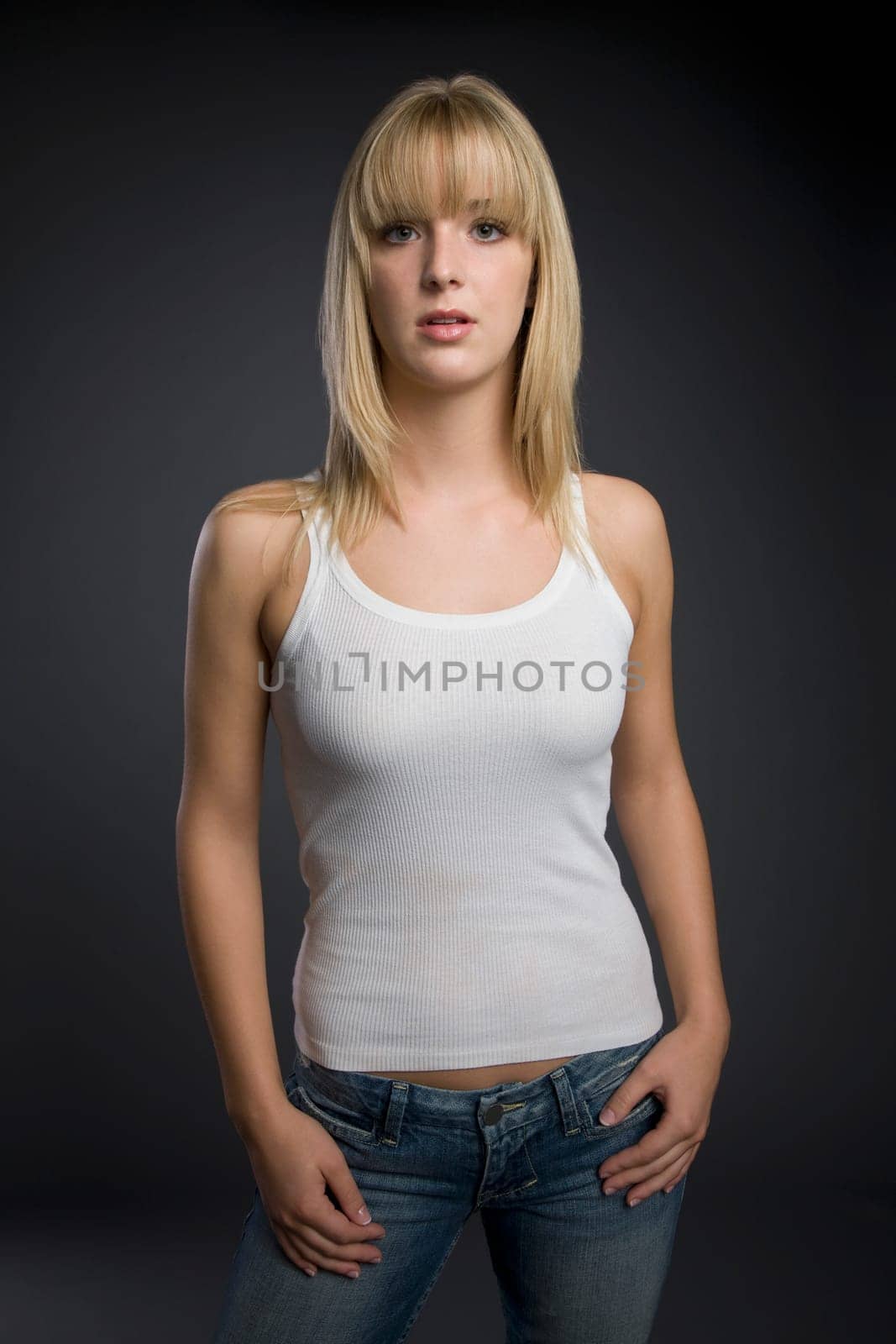 Portrait of woman in tank top