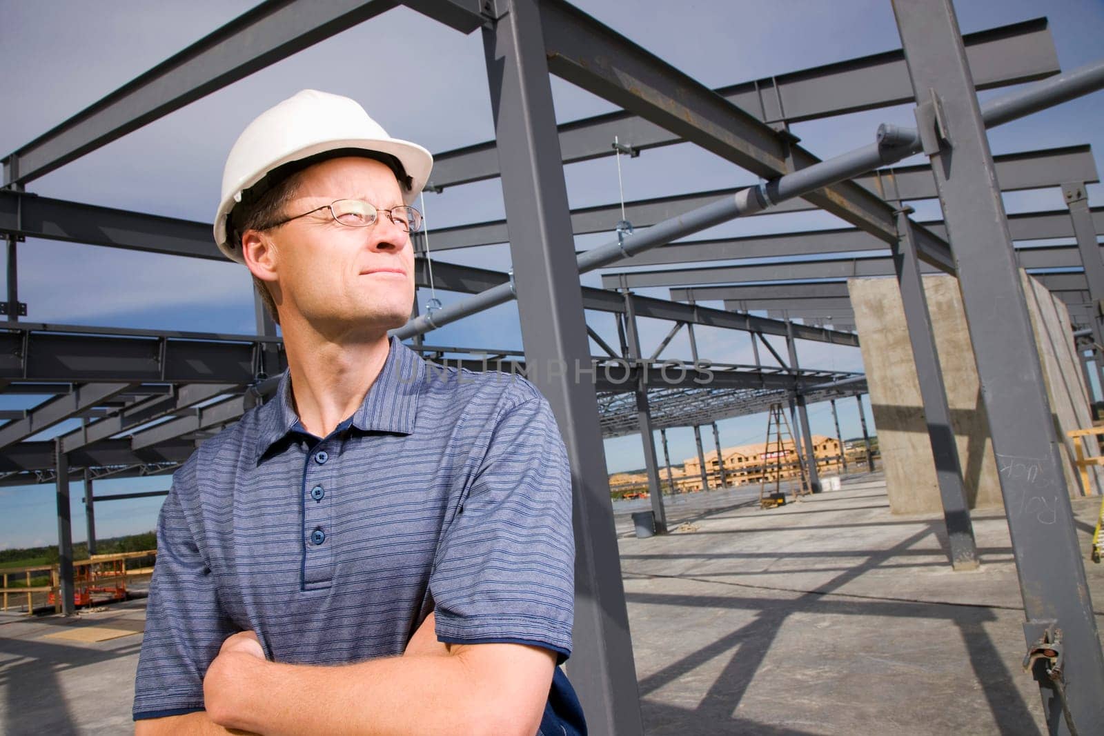 Architect on construction site