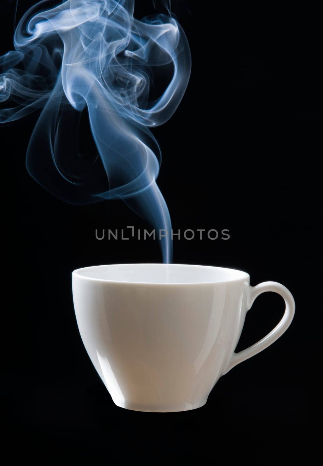 Steam from a beverage in a cup