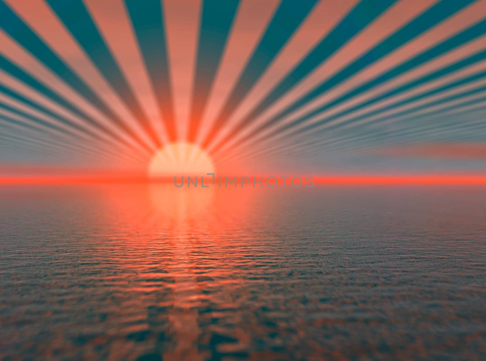 Sunset over water