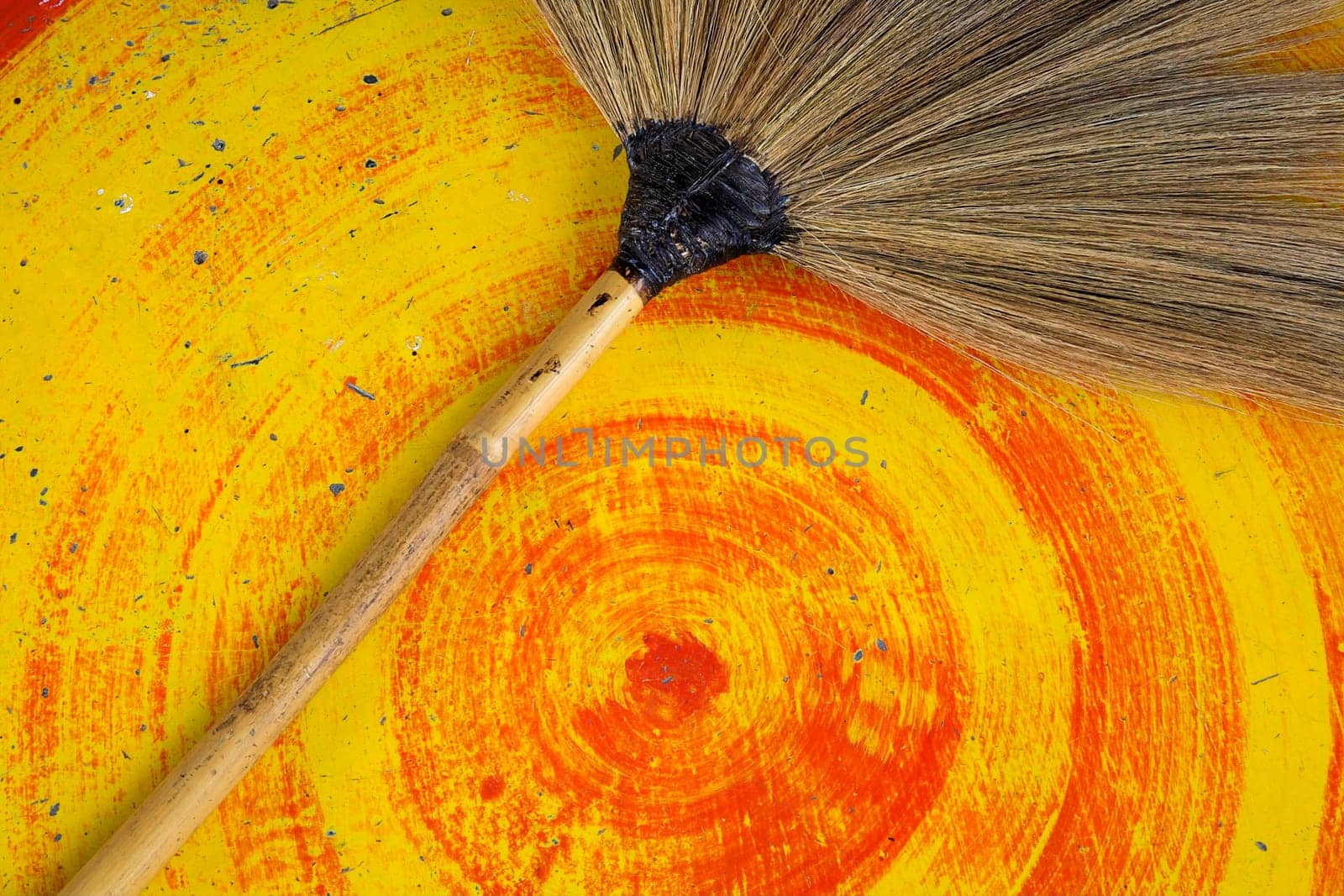 Isan, Thailand Asian style broom on a table