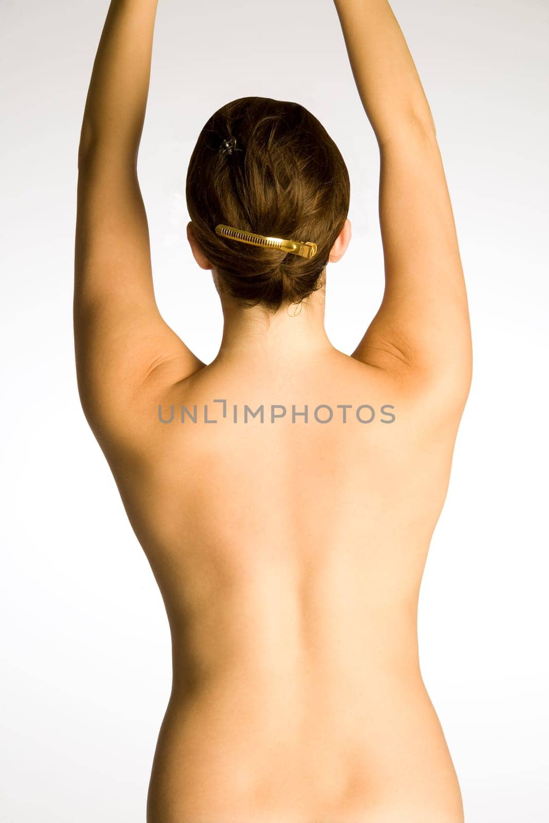 Young woman's naked back