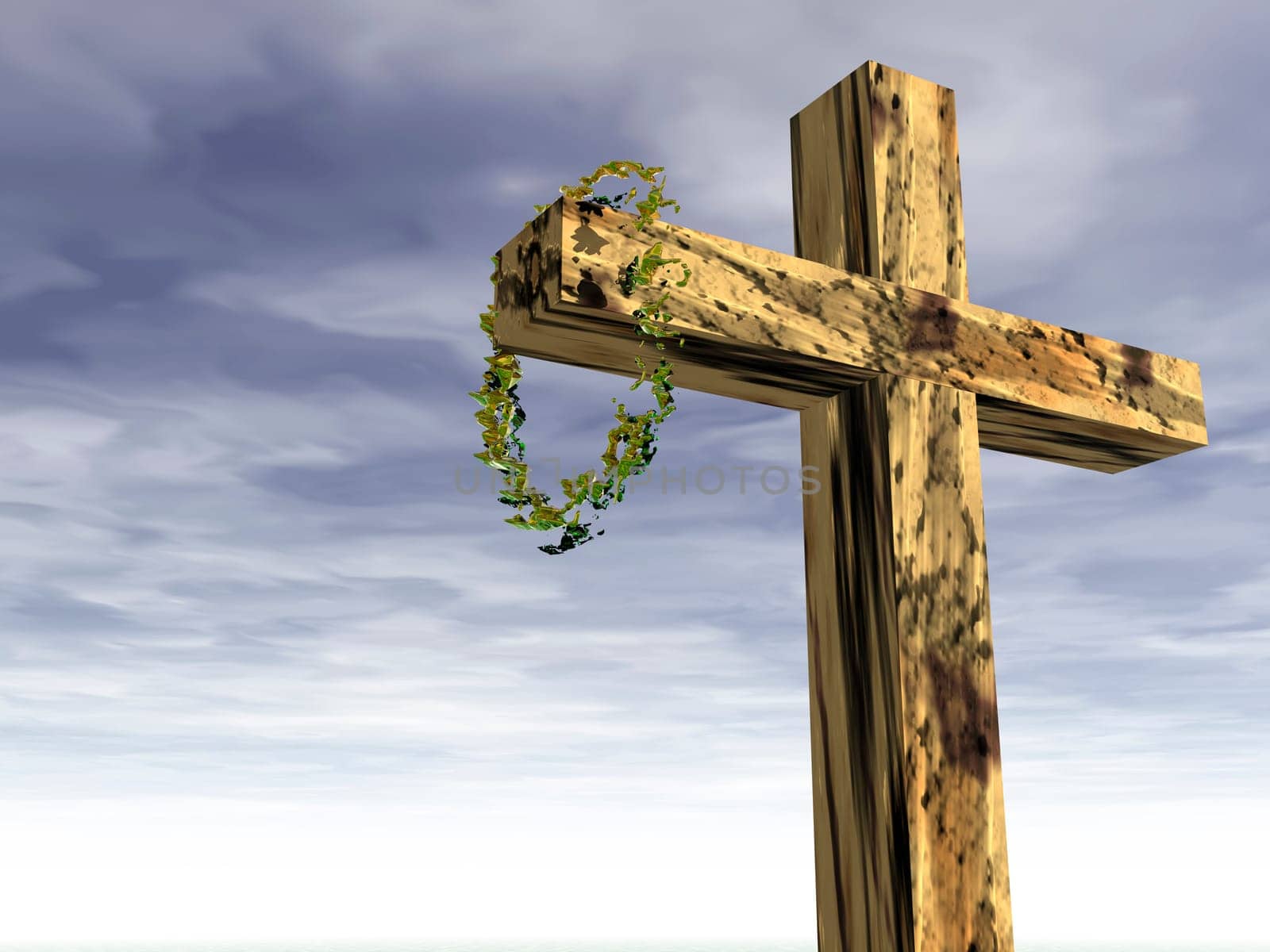 Religious symbol The cross and crown of thorns