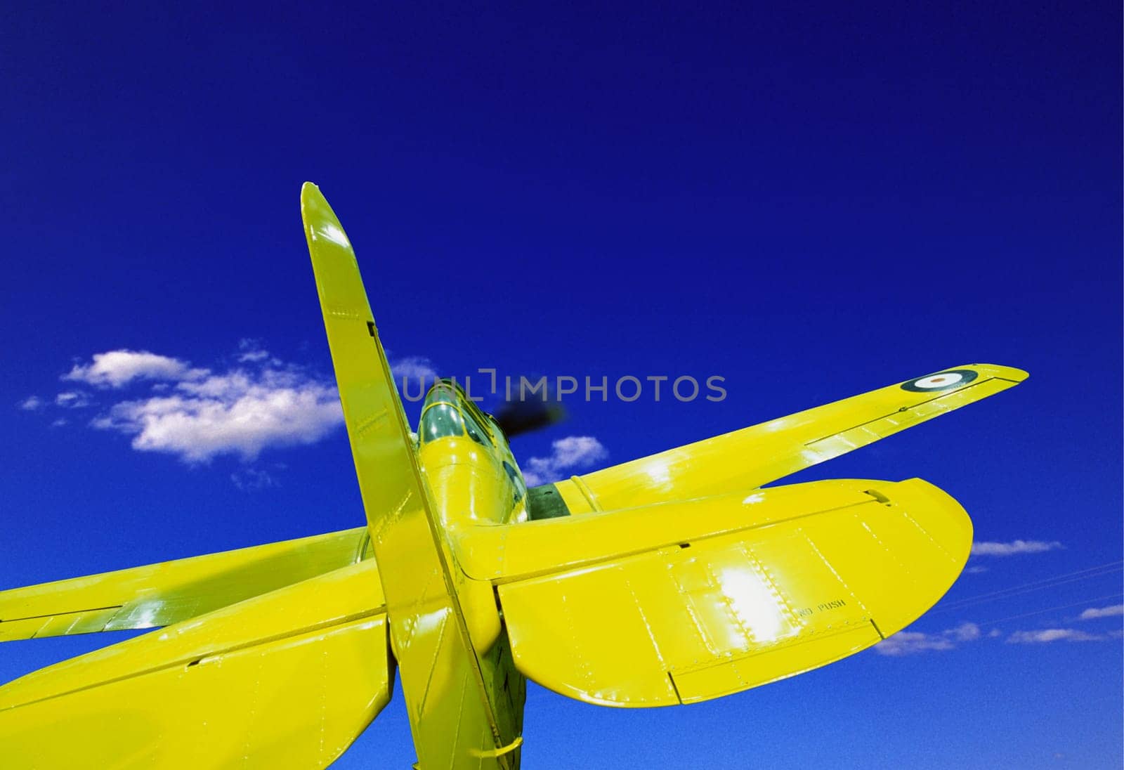 Small yellow airplane