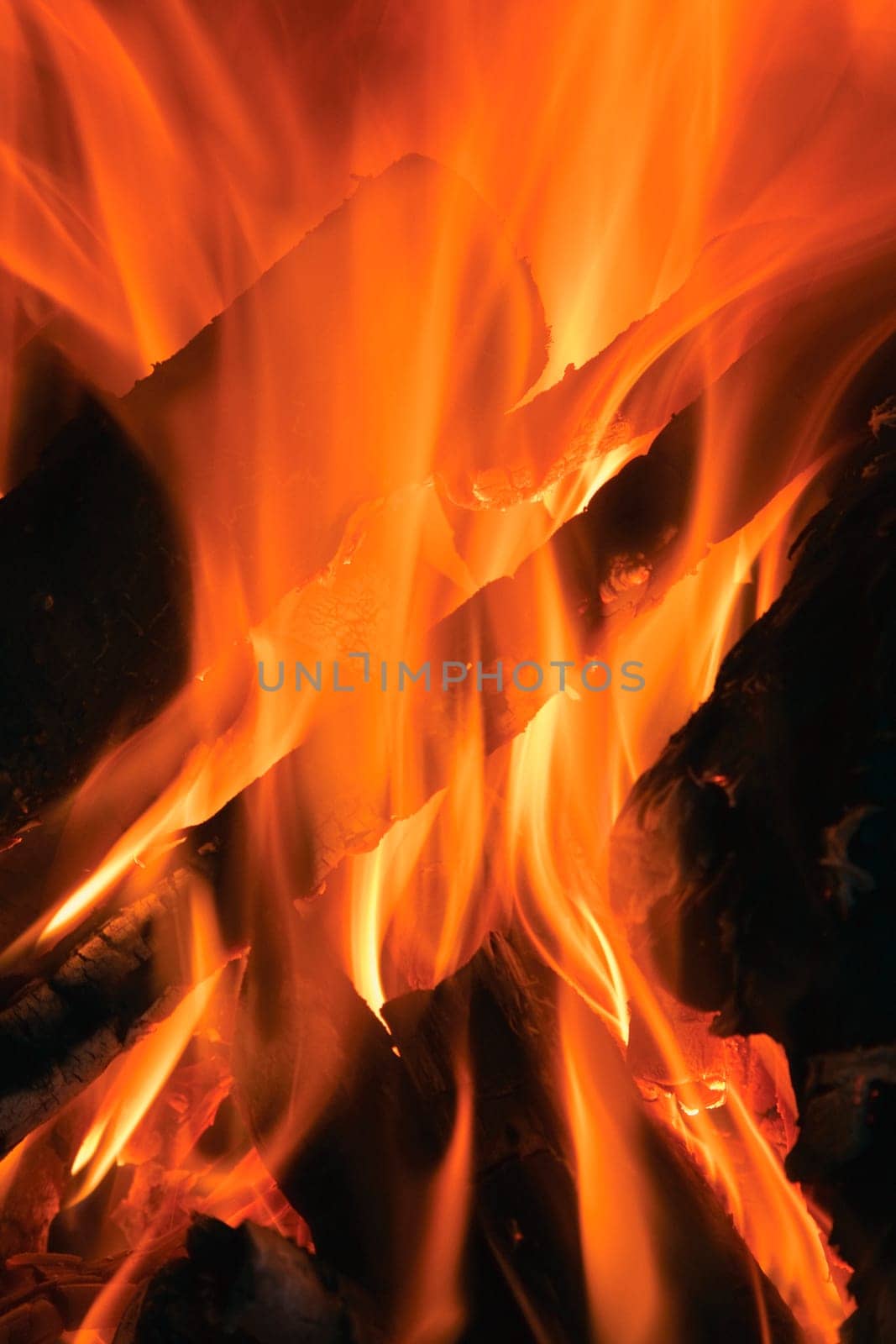 Fire Wood fire burning