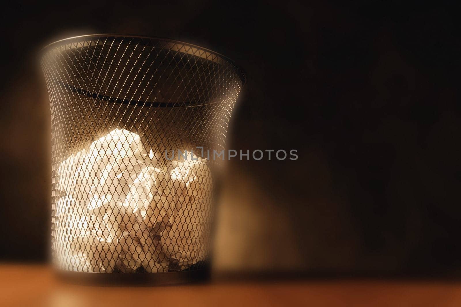 A trash can