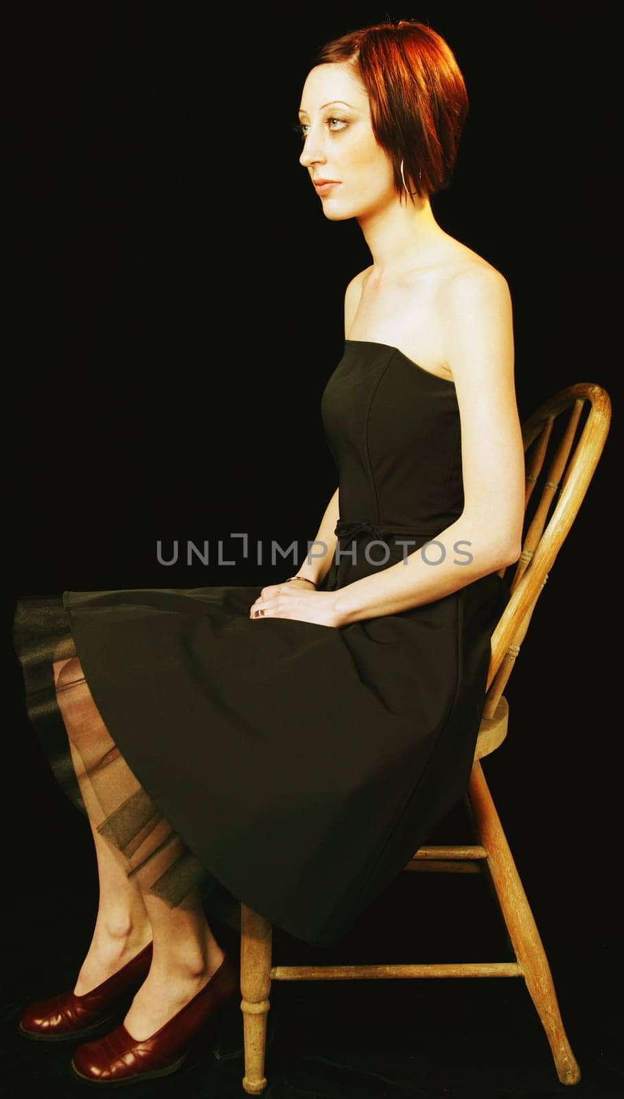 Woman wearing formal evening dress
