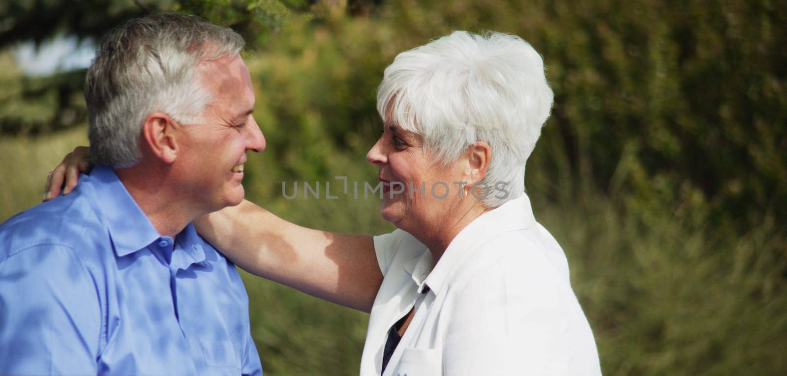 Couple shares an embrace