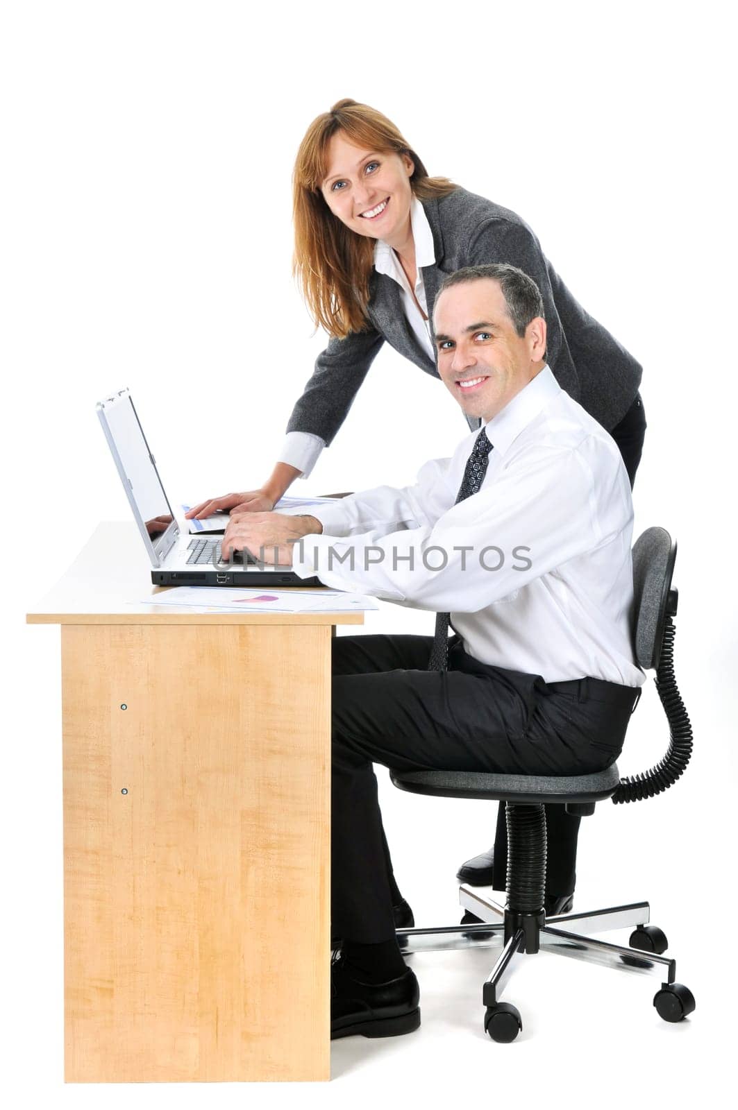 Business team on white background