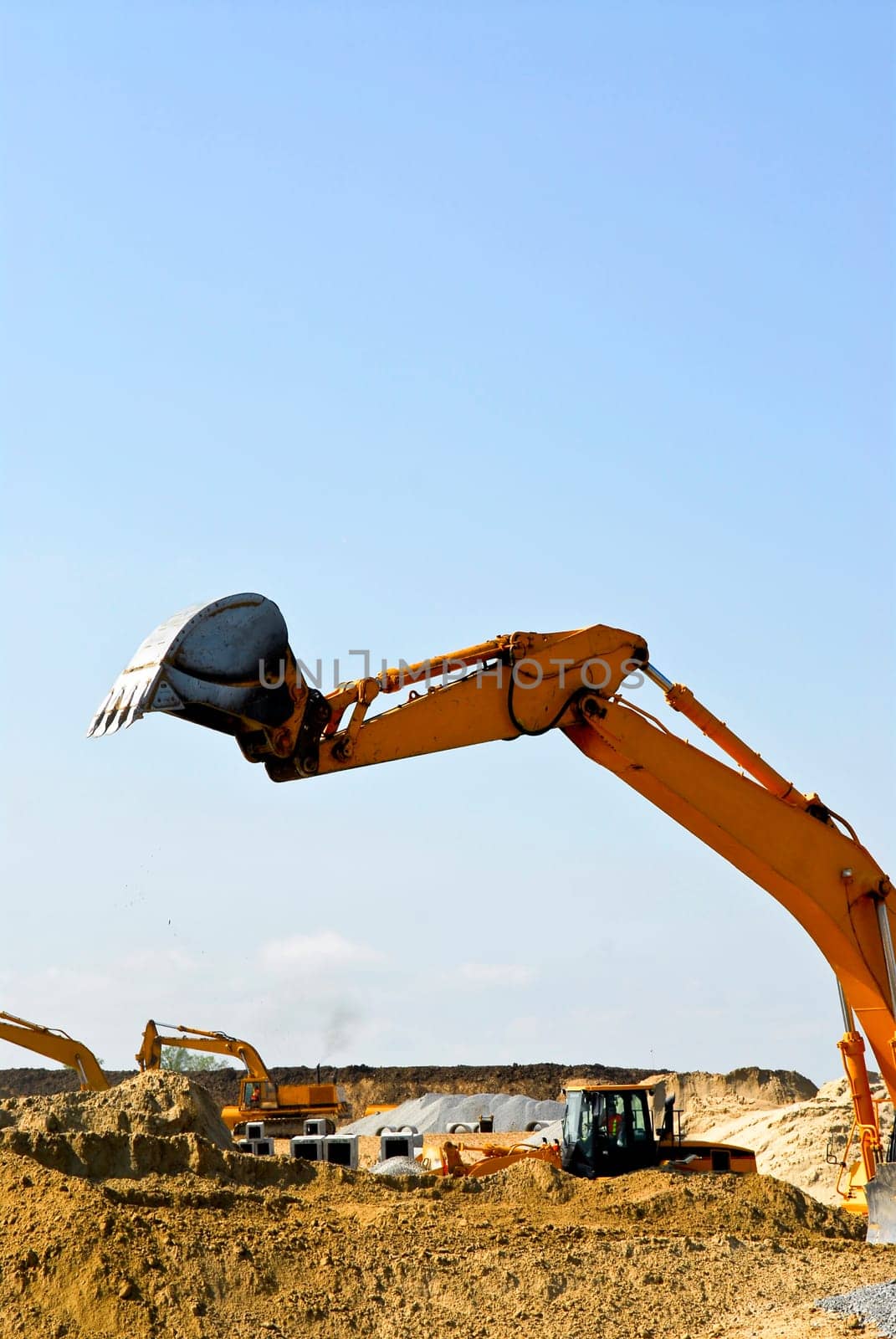 Construction site machines