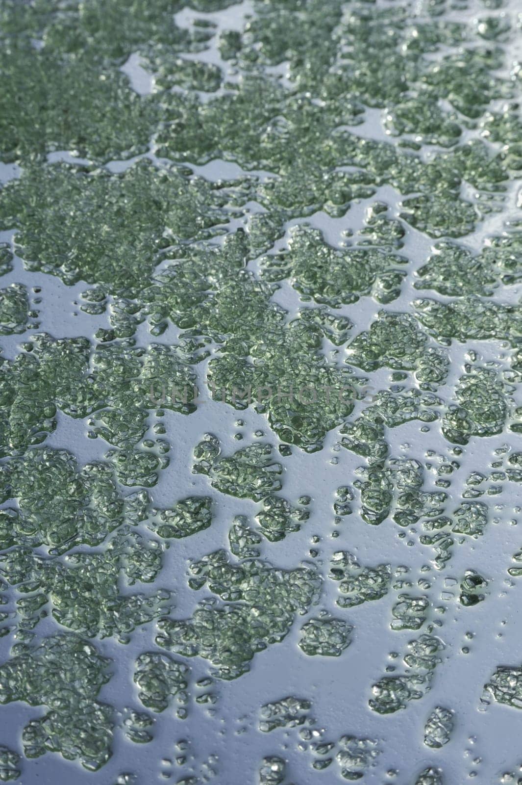 Green crystals of bath salt