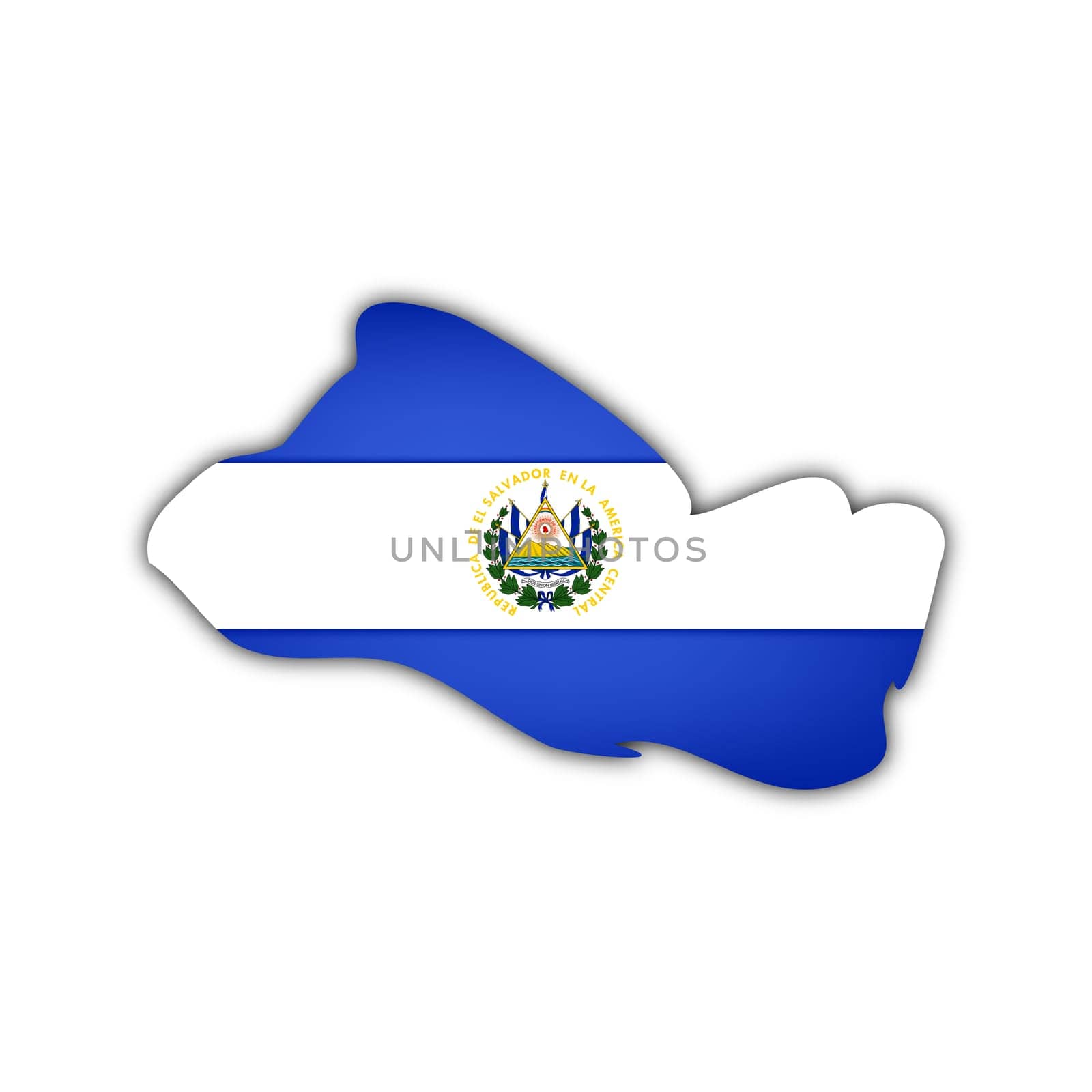 map and flag of salvador
