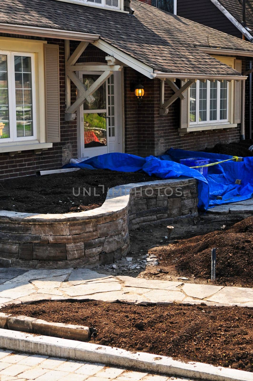 Landscaping work in progress