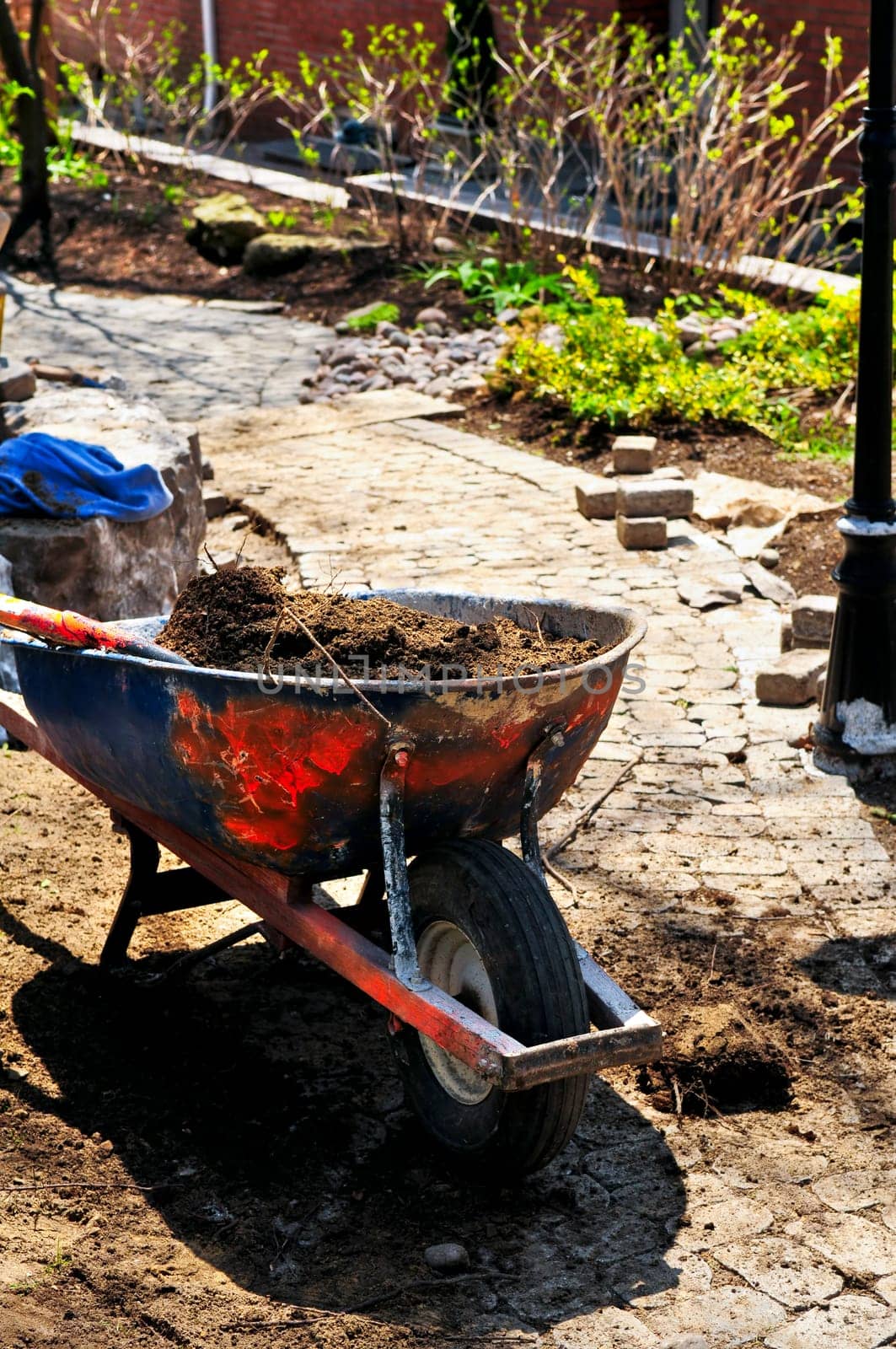Landscaping work in progress