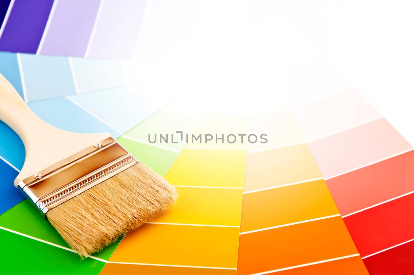 Paint brush with color cards