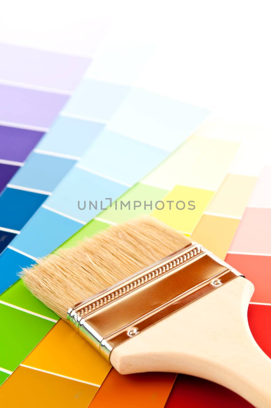 Paint brush with color cards