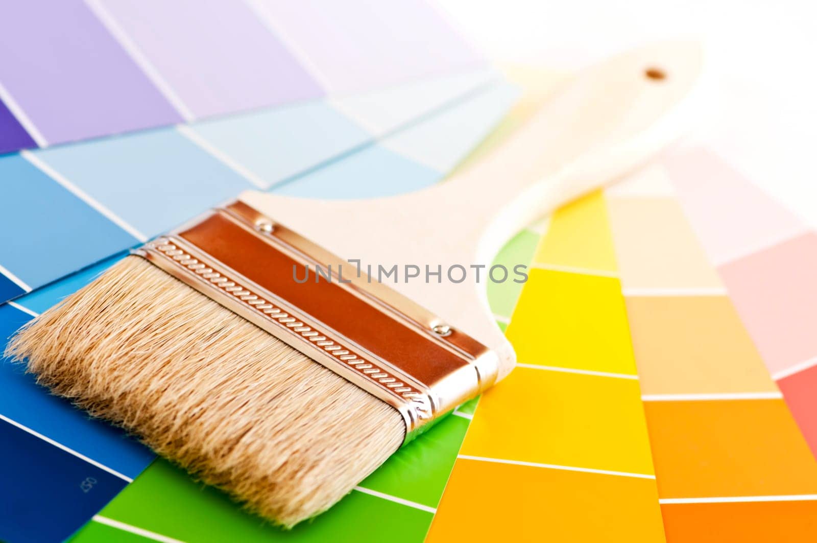 Paint brush with color cards