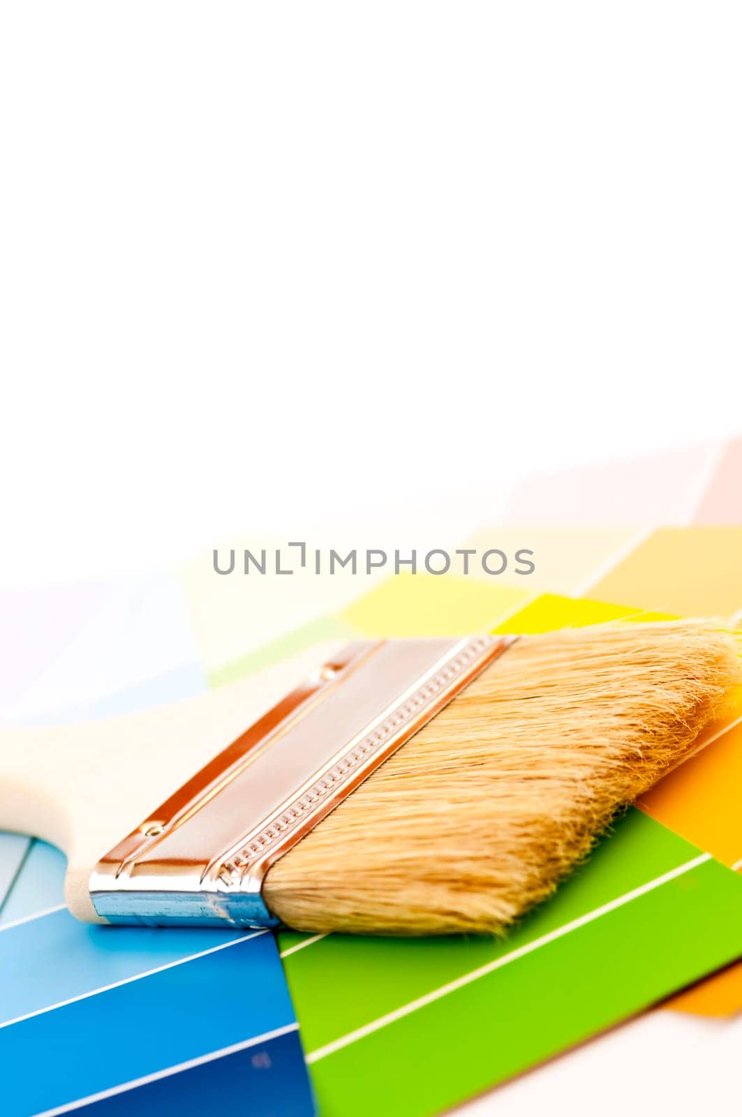 Paint brush with color cards