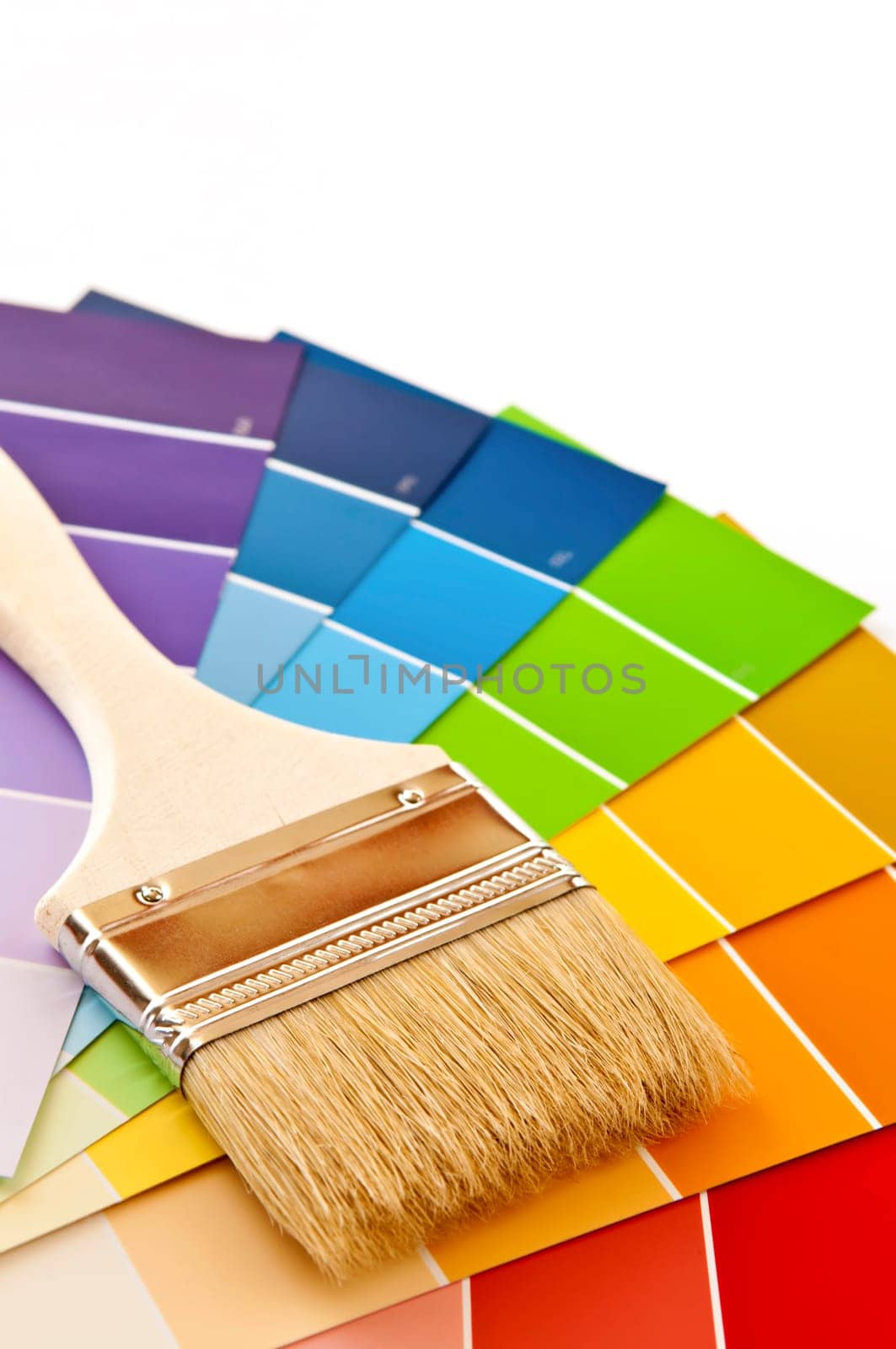 Paint brush with color cards