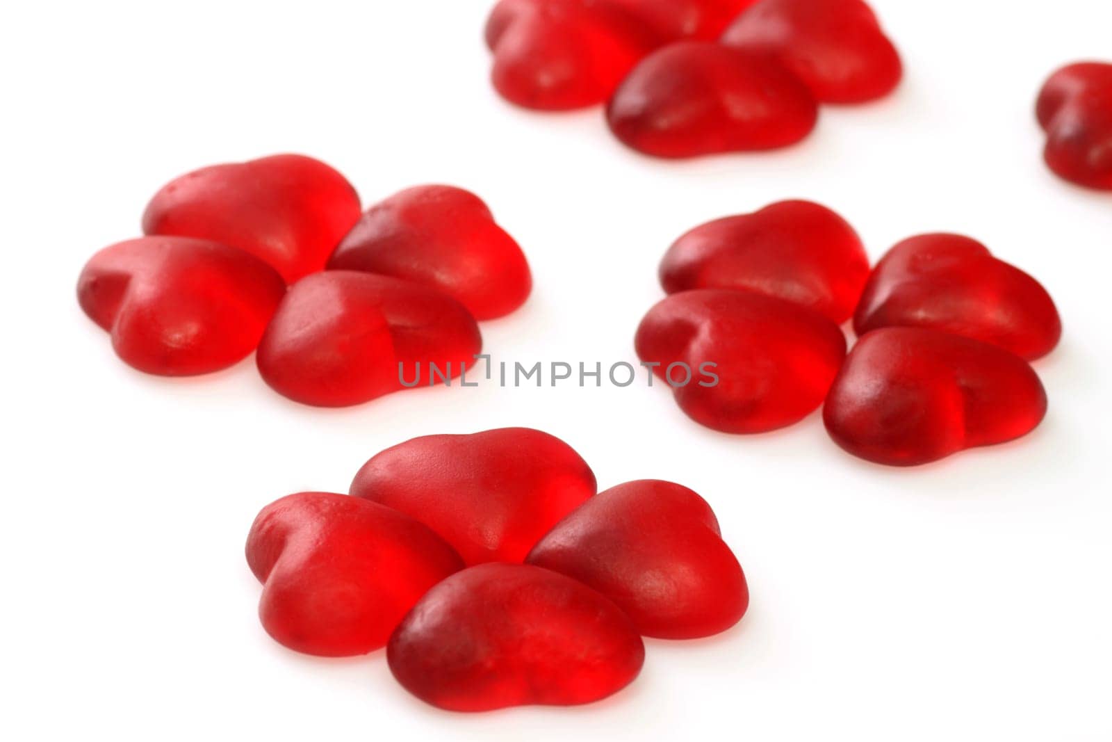 Wine gum hearts