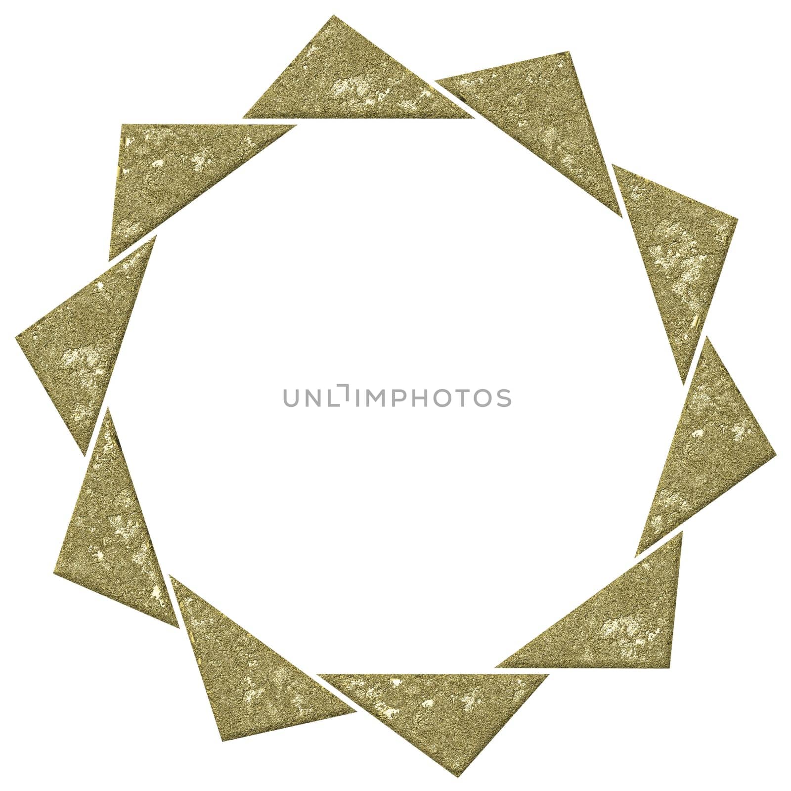 Gold-plated frame - Round - Star shape
