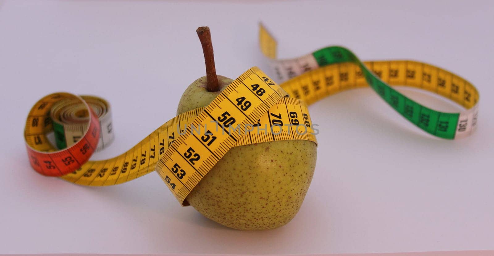 Pear with tape measure