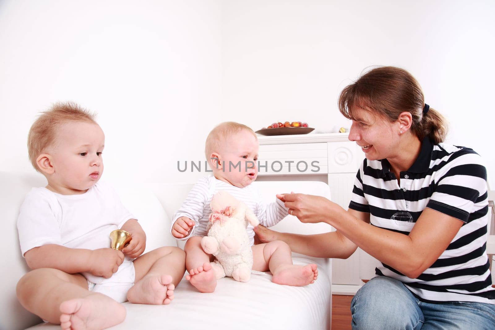 Mother with twins