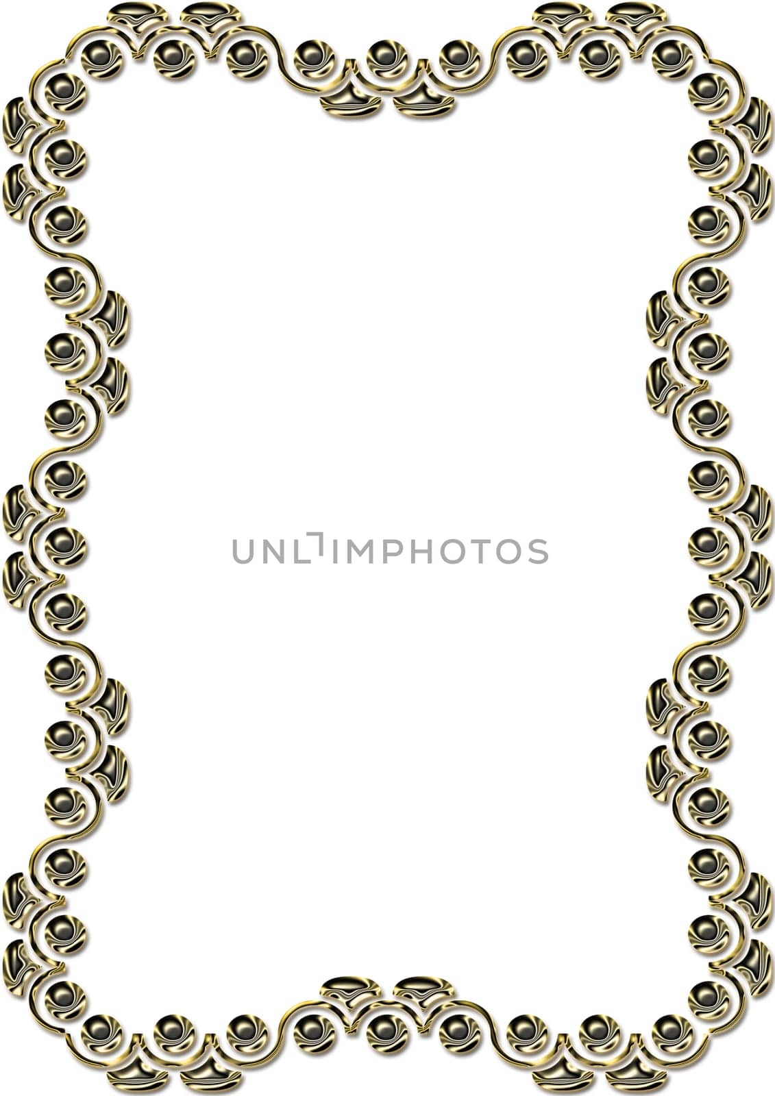 Gold-plated frame - decorative elements