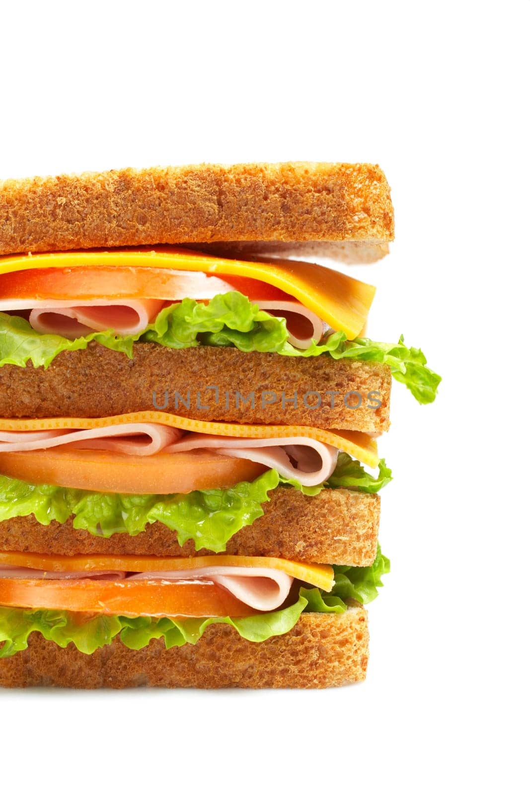 Healthy ham big sandwich