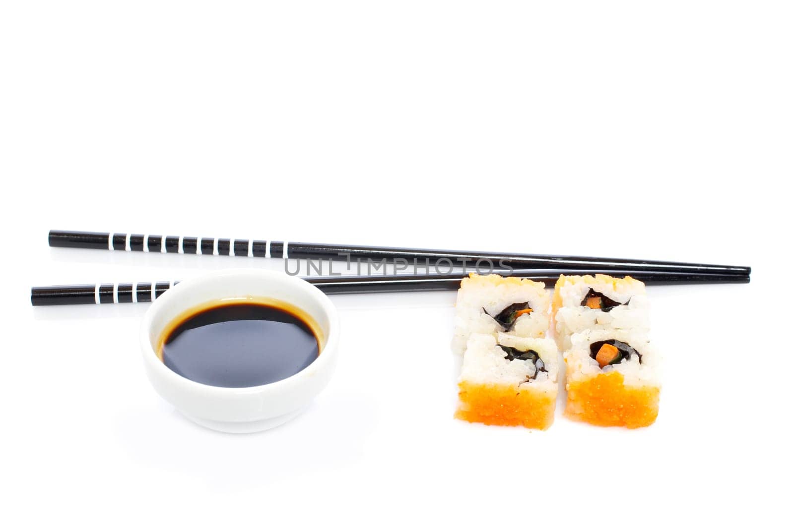 Sushi and soy sauce