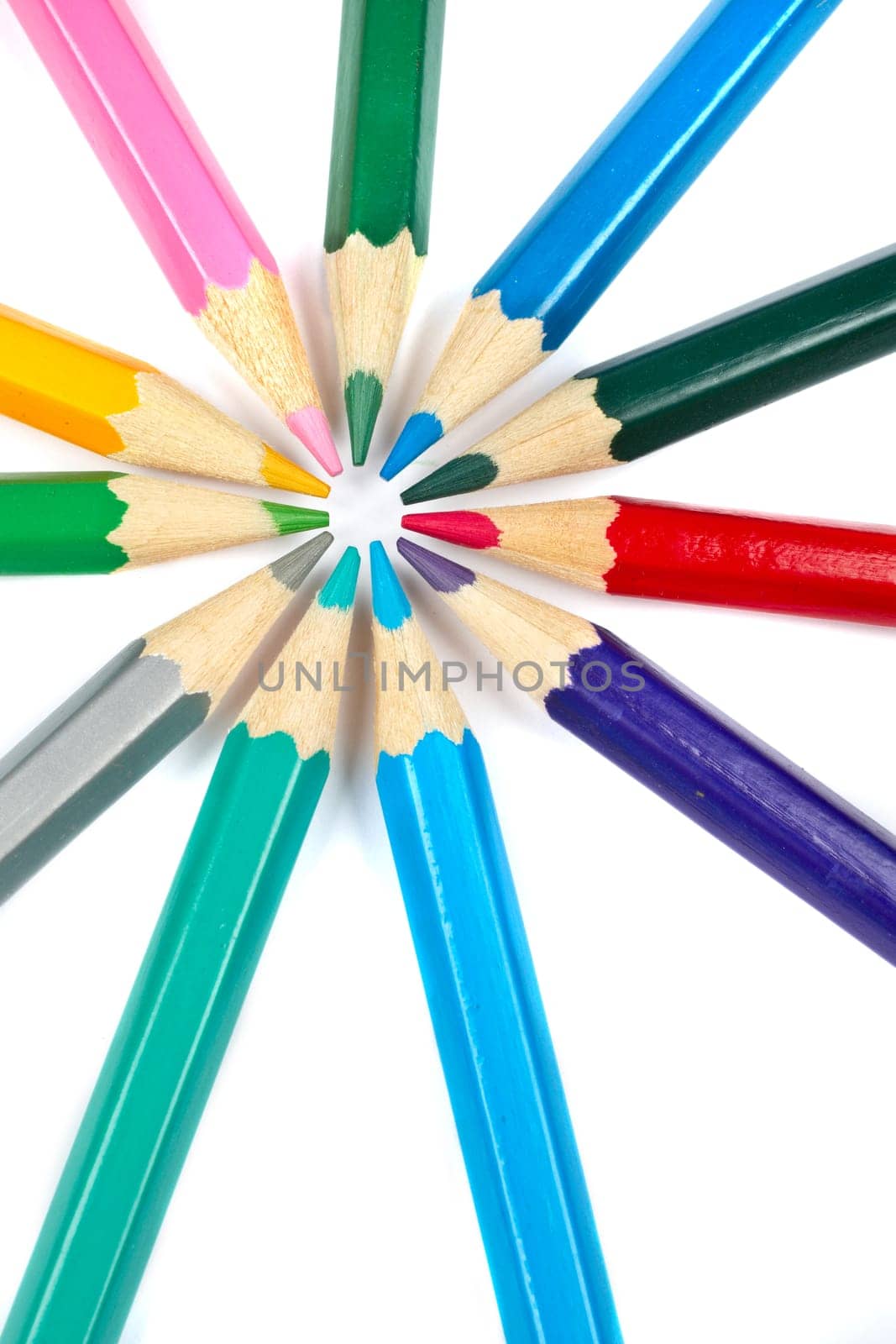 Colored school pencils