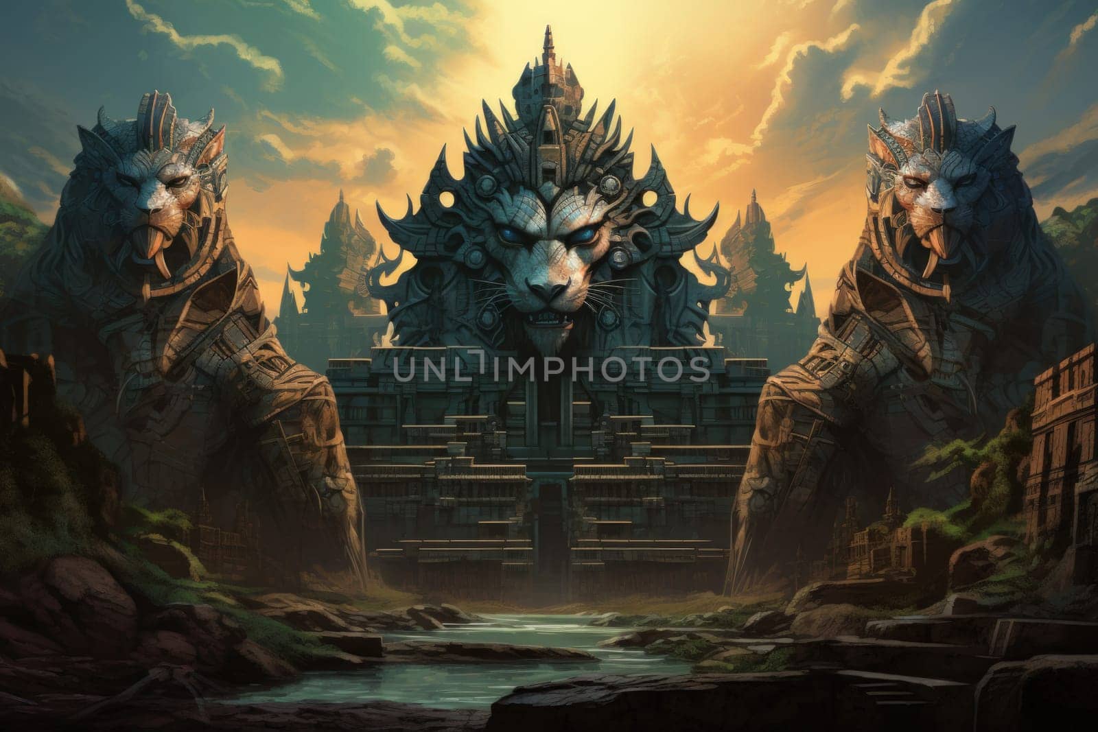 Delve into a realm of mystery and intrigue, where enigmatic sphinxes reign as guardians of ancient secrets.