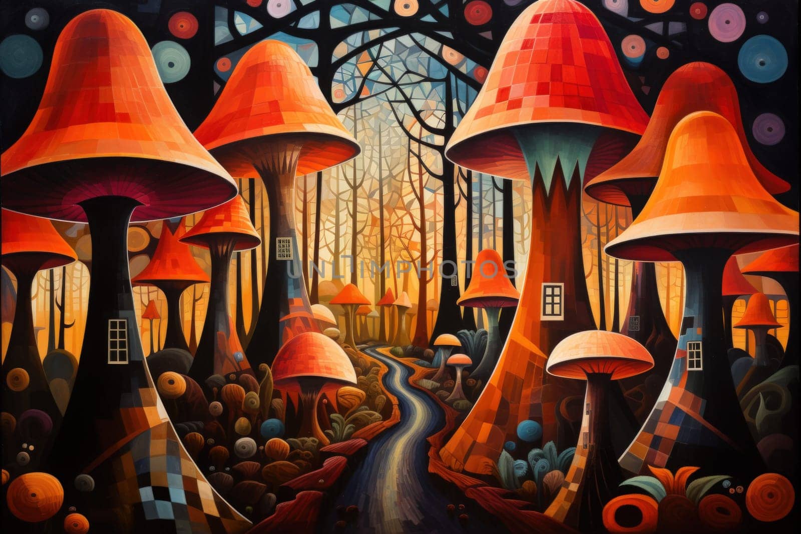 In the realm of fantasy, there exist mystical and enchanting places where giant talking mushrooms thrive in dense forest groves.