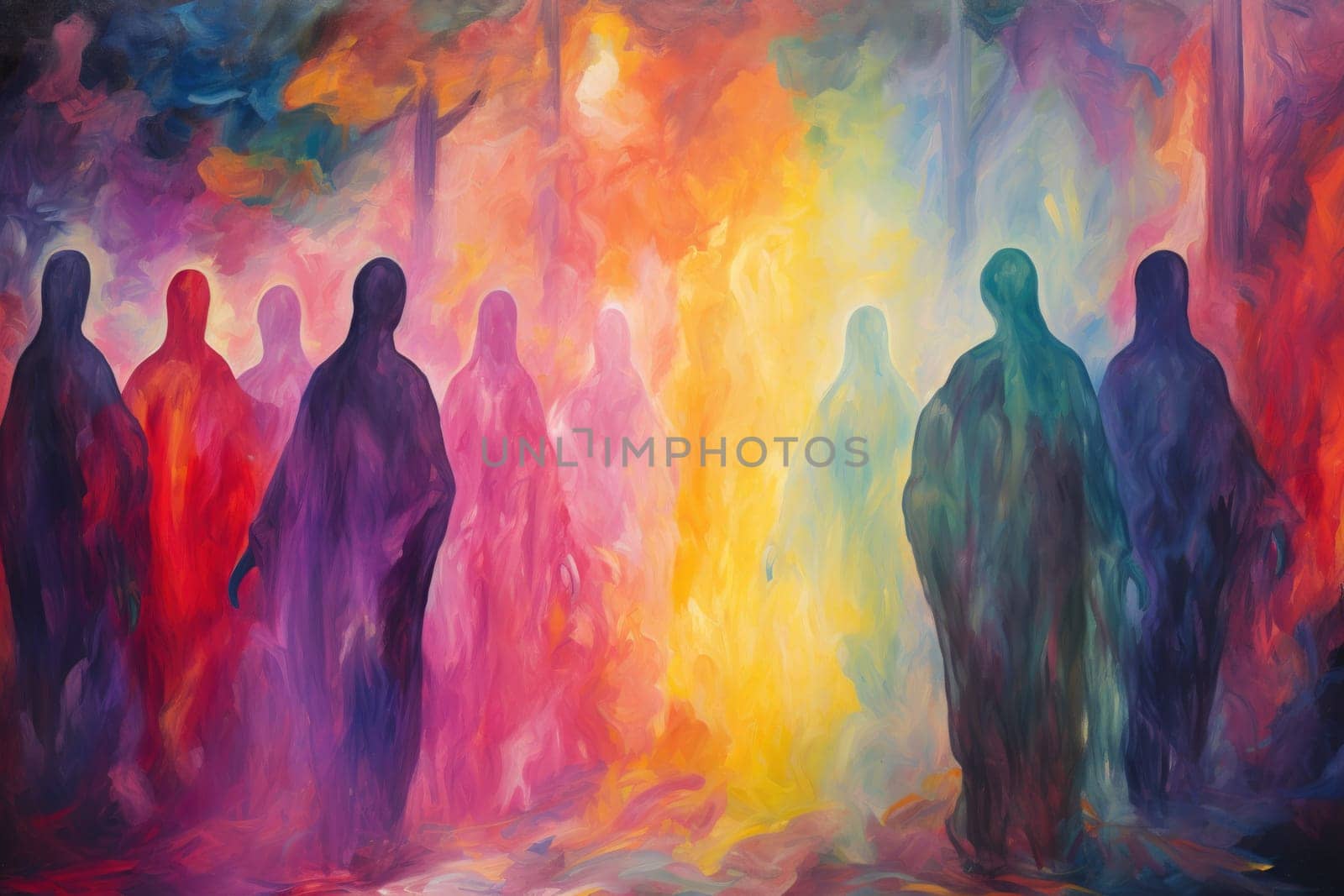 In the realm of fantasy, haunting ghostly apparitions are ethereal beings that exist between the world of the living and the realm of the dead.