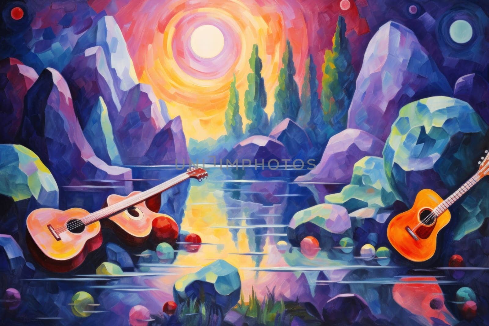 Deep within the realms of fantasy, harmonious singing stones lie, their mystical nature revealed when struck.