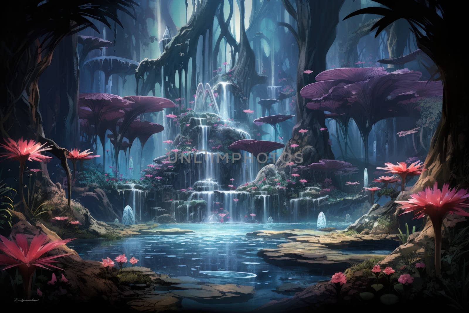 In the realm of fantasy, there are mystical and enchanting song fountains that bring harmony to the world around them.
