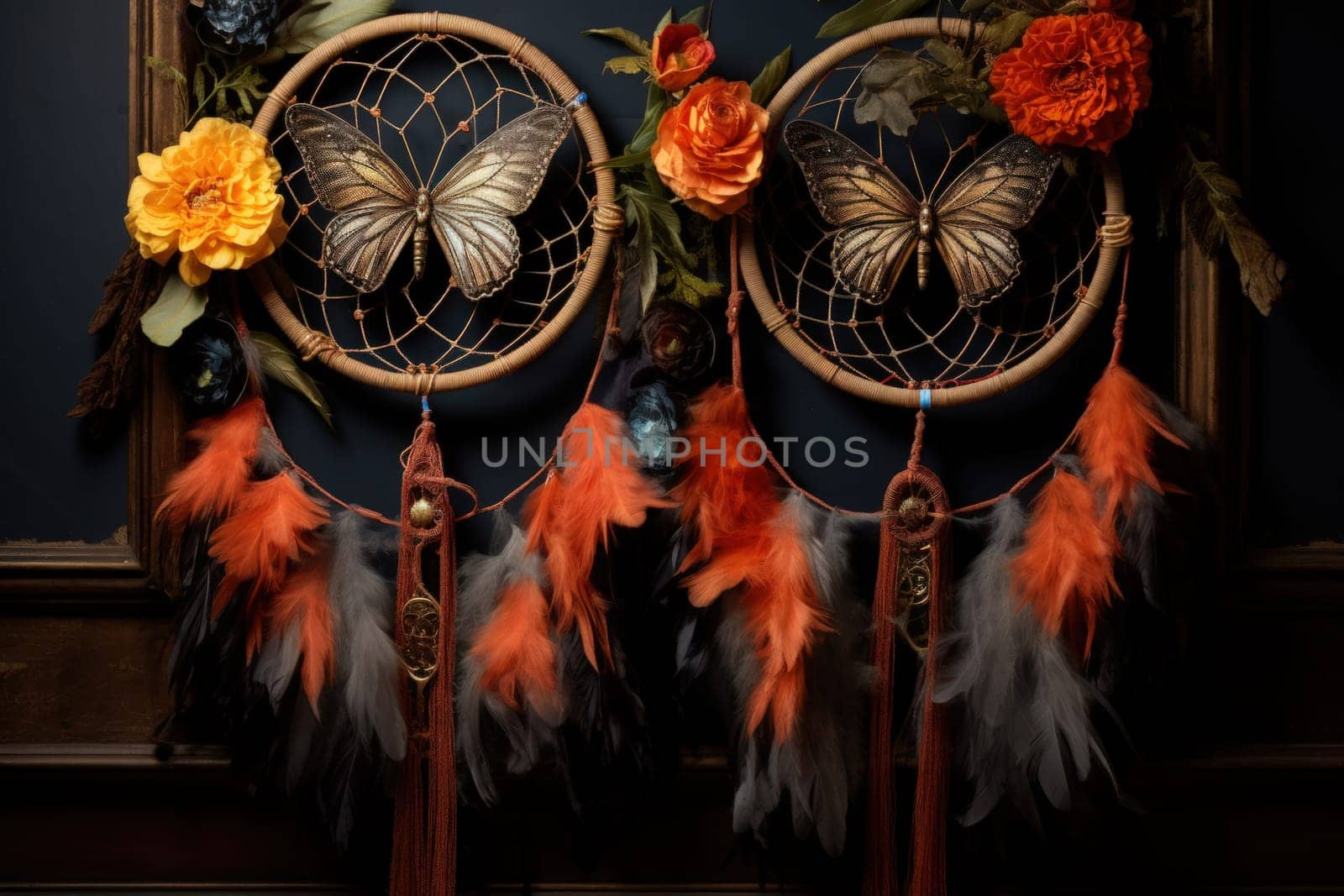 Immerse yourself in the magical realm of fantasy with this enchanting illustration of gossamer-winged dreamcatchers.