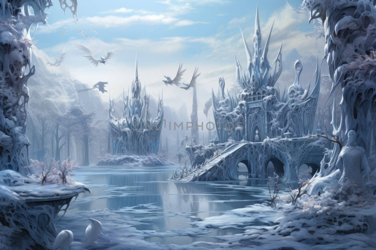 Immerse yourself in the enchanting world of fantasy and witness the elegance of the frost faeries.