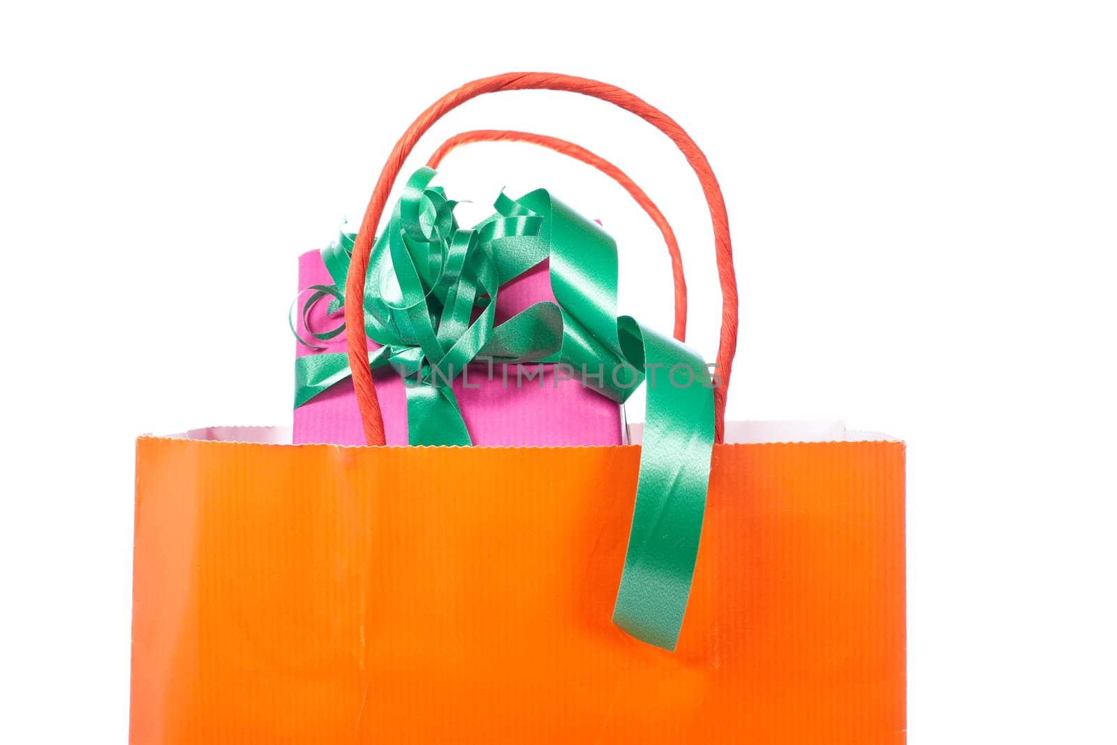Shopping bag with gifts inside