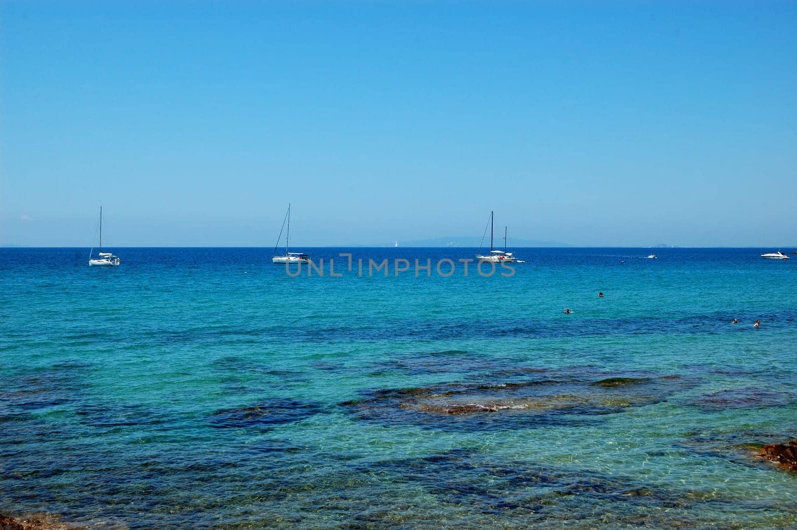 anchored boats