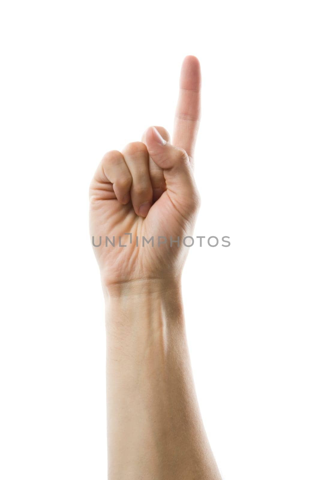 Finger pointing upwards
