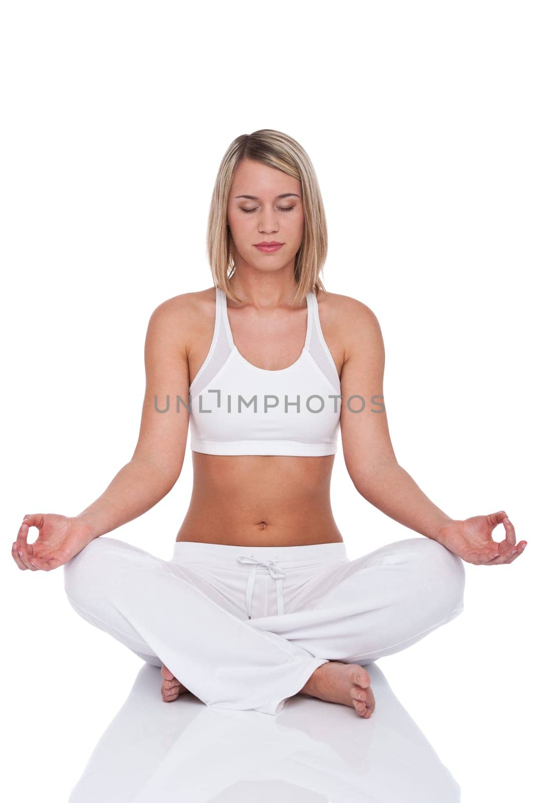 Fitness series - Blond woman in yoga pos