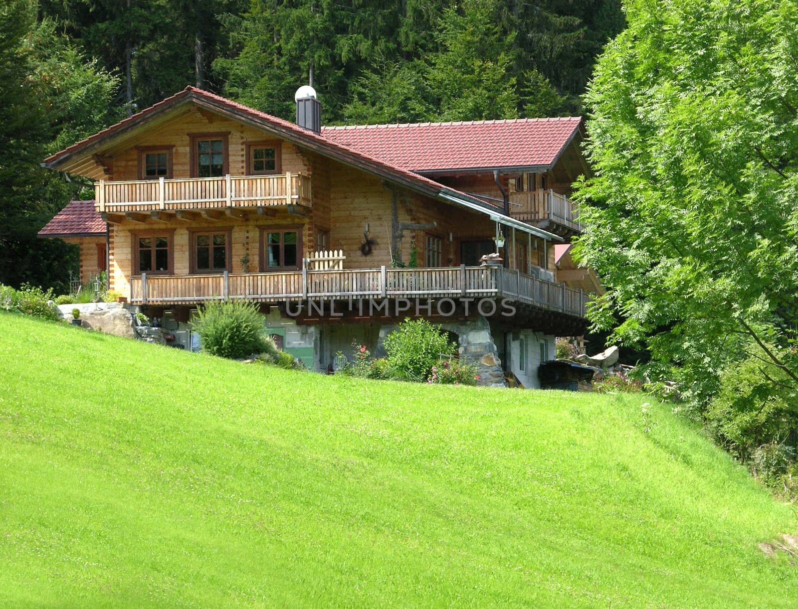 New house in timber construction in Bavaria