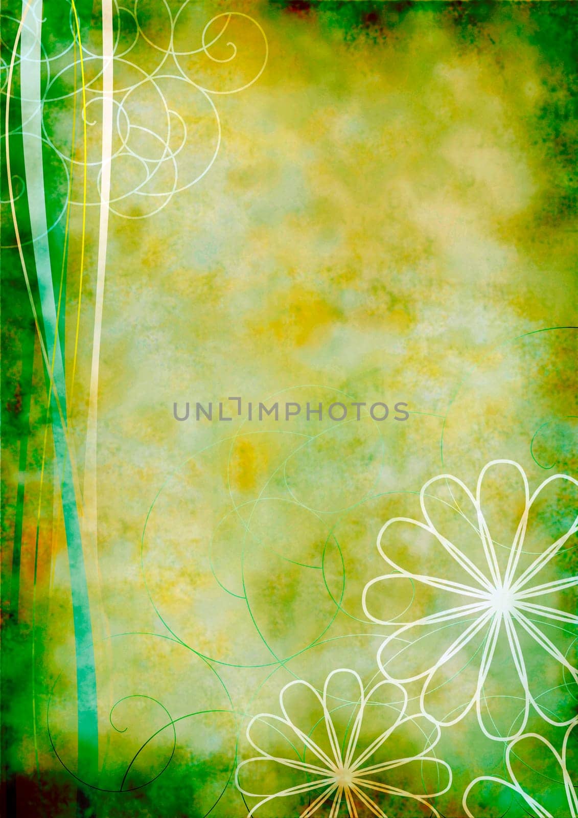 Background-Old-Blossoms-Green-beige