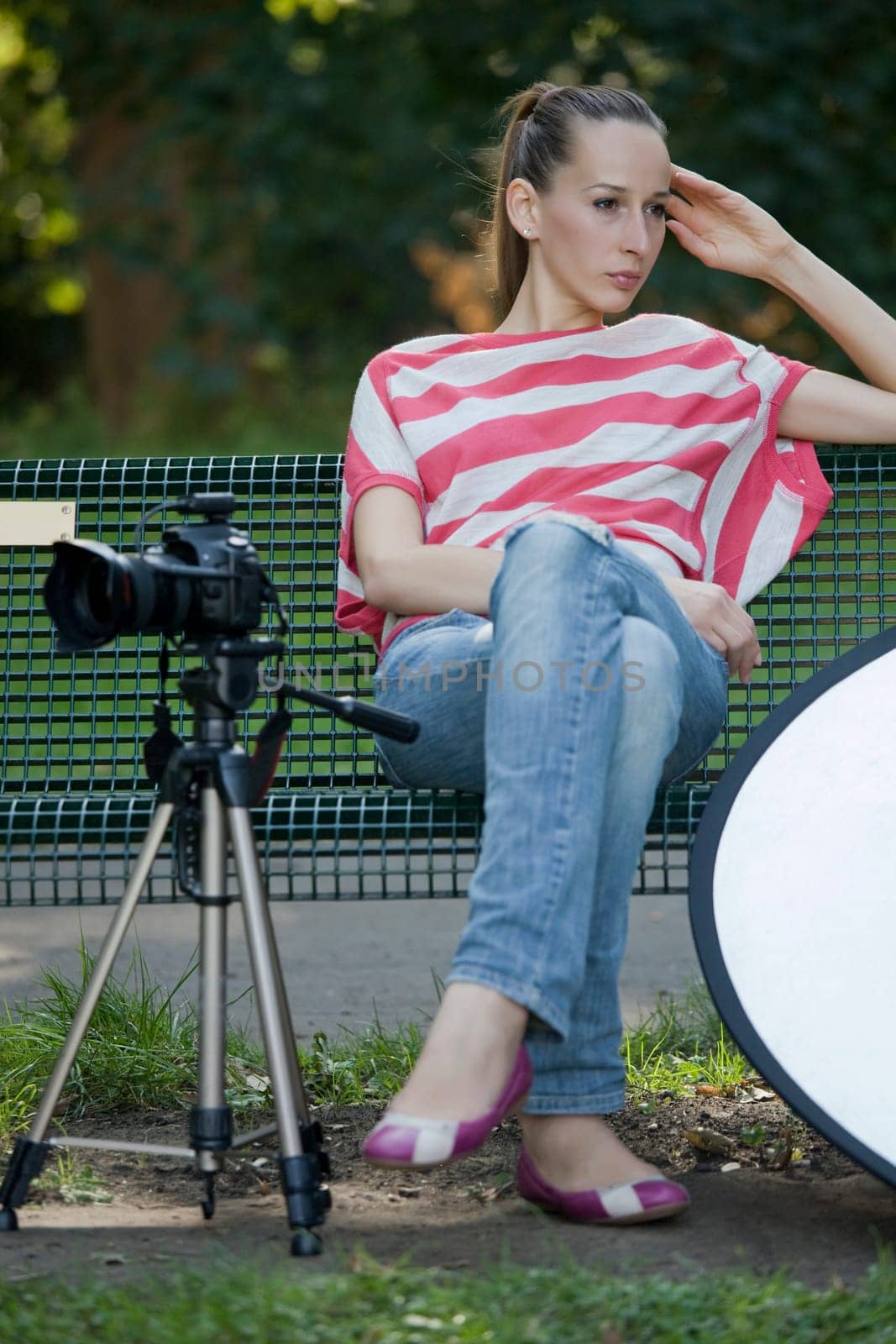 Photographer relaxes