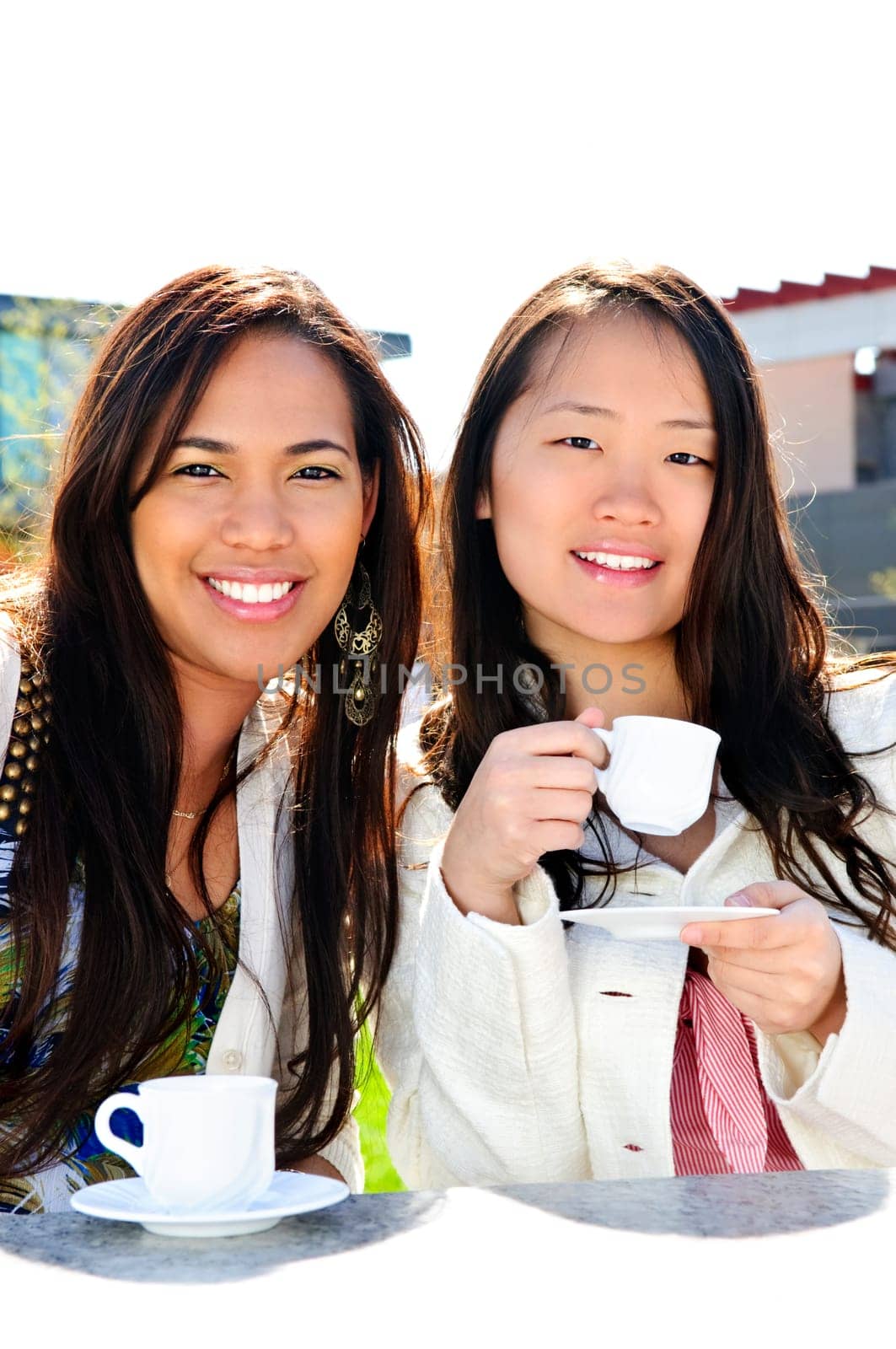 Girlfriends having coffee