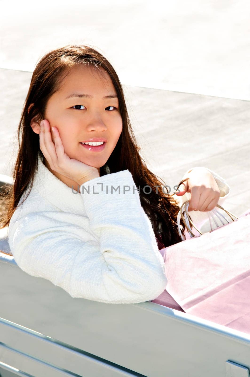 Asian woman shopping